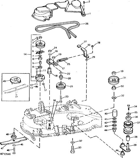 John Deere 48-inch Mower Deck Diagram