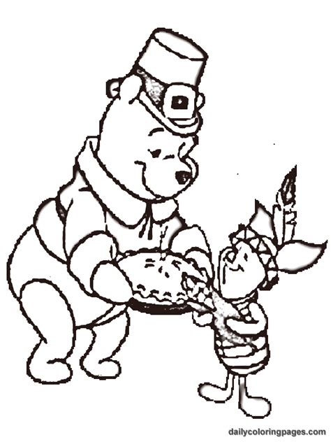 Winnie The Pooh Thanksgiving Coloring Pages 03 Coloring Kids - Coloring Kids