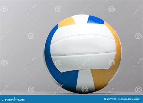 Volleyball Ball On A Gray Background. Stock Photo - Image of play ...