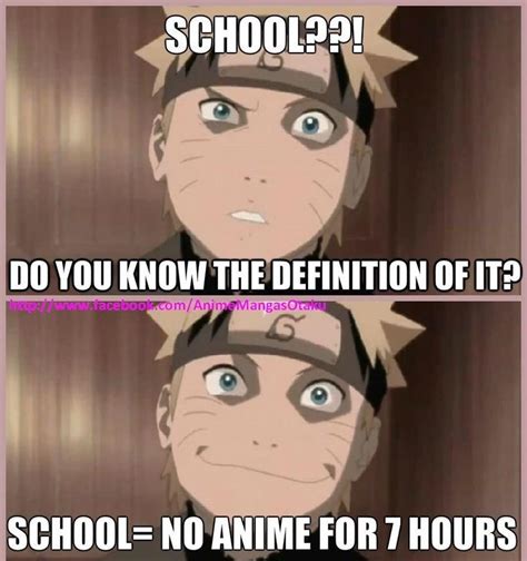 The true definition of school | Naruto shippuden figuren, Anime meme ...