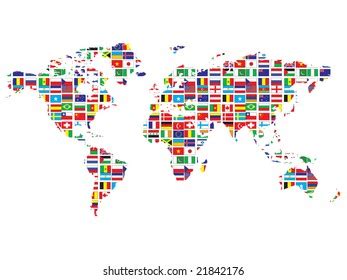 World Map Flags Stock Illustration 21842176 | Shutterstock