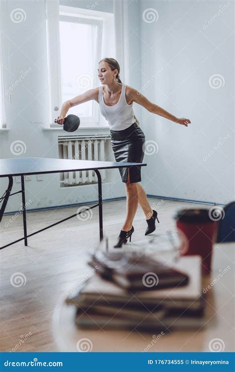 Lunch Break Activities Concept. Office Games during Lunch Break Stock Image - Image of office ...