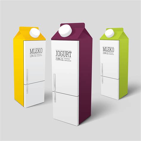 Milk packaging on Behance