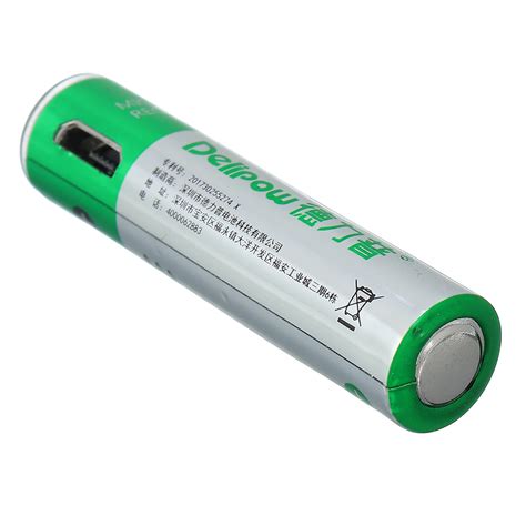 New Delipow 1.5V 2800mAh USB Rechargeable AA AAA Lipo Battery 1 Hour ...