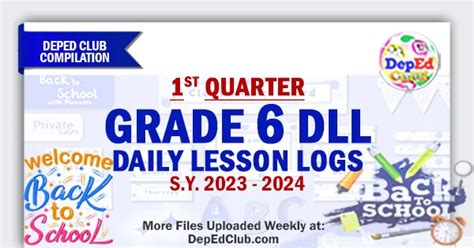 1st Quarter Grade 6 Daily Lesson Log | SY 2023 - 2024 DLL!