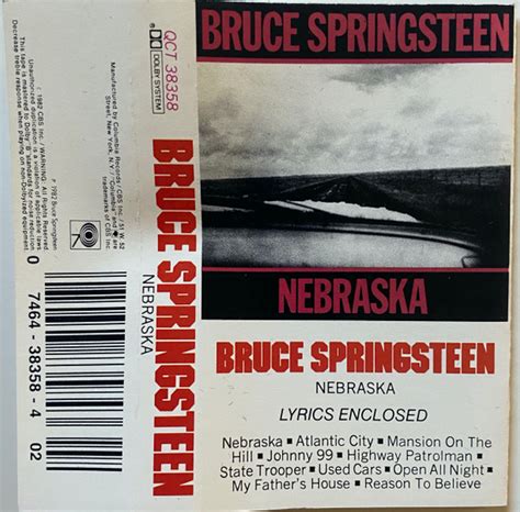 Bruce Springsteen – Nebraska (1982, Cassette) - Discogs