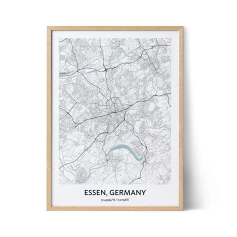 Essen Map Poster - Your City Map Art - Positive Prints