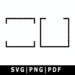 Square Split Frame svg, PNG, PDF, Cricut, Silhouette, Cricut svg, Silhouette svg, Frame svg ...