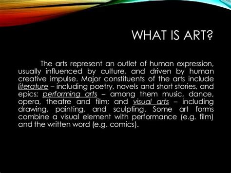 Introduction to Humanities: What is Arts?