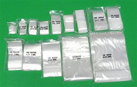 1,400 ZIP LOCK BAGS 2MIL CLEAR POLY BAG ALL SIZES & SHAPES 14 ASSORTED – 100 PER (LZ 5.2 R BOX A ...