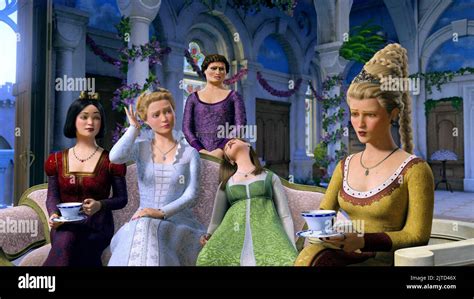 WHITE,CINDERELLA,DORIS,BEAUTY,RAPUNZEL, SHREK THE THIRD, 2007 Stock Photo - Alamy