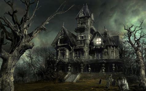Haunted House - Halloween Wallpaper (16050692) - Fanpop