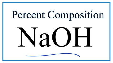 How to Find the Percent Composition by Mass for NaOH (Sodium hydroxide) - YouTube