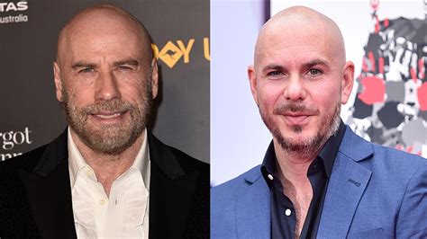 John Travolta says his 'good friend' Pitbull inspired his new bald look ...