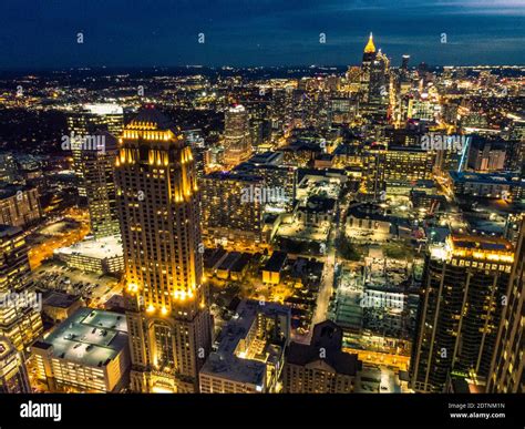 Aerial view Skyline of downtown Atlanta, Georgia, USA Stock Photo - Alamy