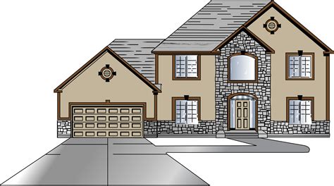 Clipart - house design, front