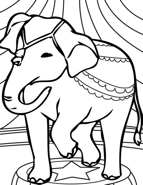 Printable Coloring Pages Elephant