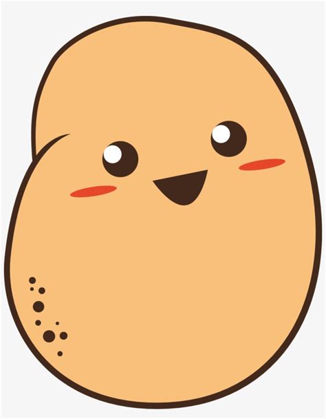 Kawaii Potato By Hashtagpony-d7xbs1t - Cartoon Potato Transparent ...