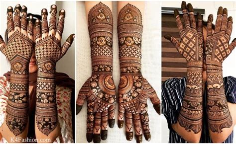 Bridal Mehndi Designs For Full Hands - Front & Back - K4 Fashion