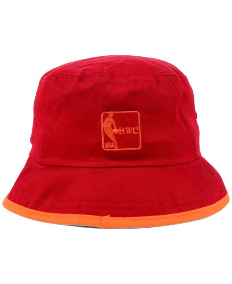 Lyst - Ktz Miami Heat Hardwood Classics Tipped Bucket Hat in Red for Men