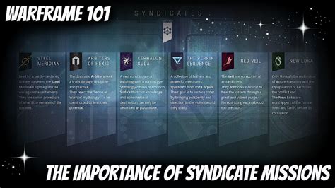 Warframe 101 - The Importance of Syndicate Missions (Steel Meridian - Mobile Defense) - YouTube