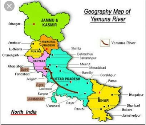 Map Of India Showing Yamuna River Maps Of The World | Images and Photos ...