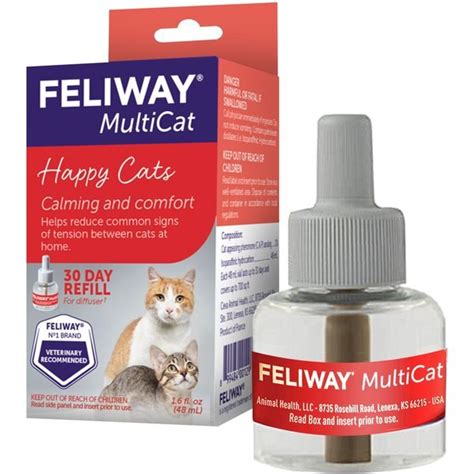 FELIWAY MultiCat Calming Diffuser Refill for Cats, 30 day, 1 count ...