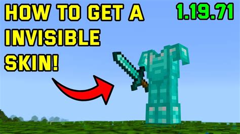 How To Get A Invisible Skin In Minecraft 1.19.71 (Minecraft Bedrock) - YouTube