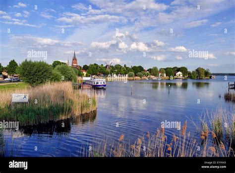 Werder (Havel), the Holy Spirit Church and Goat's windmill on the shore of the Havel, Germany ...