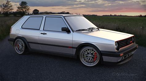 VW Golf GTI MK2 - Side by nihost on DeviantArt