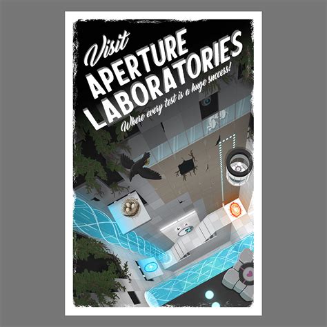 Aperture Laboratories (Portal 2) Travel Poster - Free DLC Artwork