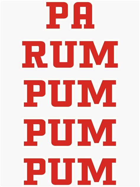 "Pa Rum Pum Pum Pum" Sticker for Sale by coolhill | Redbubble