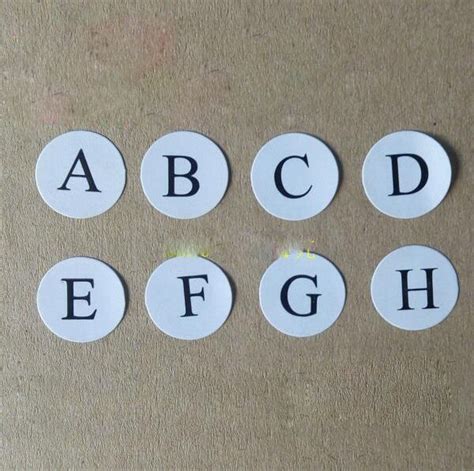 Alphabet stickers 1.2 cm round sticker label the ABCD letters-in Stationery Sticker from Office ...