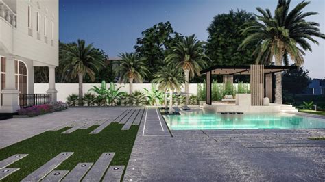 Luxurious Landscape Design in Emirates Hills, Dubai