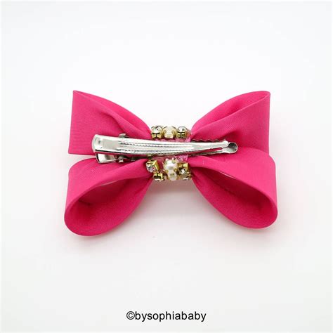 Baby Hair Clip Hot Pink Bow Hair Clip Hot Pink Hair Clip - Etsy