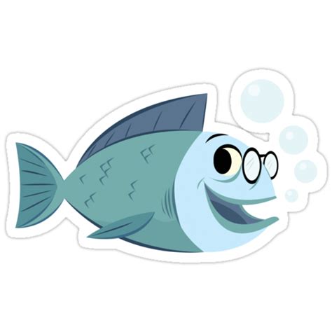 "Mr Limpet Fish" Stickers by Matt Pott | Redbubble