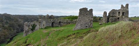 Photographs of Pennard Castle, Swansea, Wales: Panoramic view