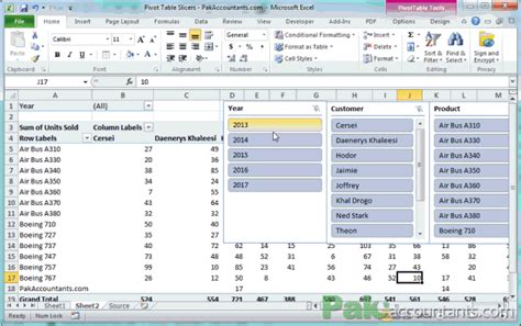 Slicer And Pivot Table | Brokeasshome.com