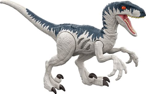 Jurassic World Dominion: Extreme Damage Velociraptor Dinosaur, Posable ...