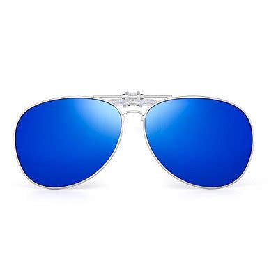 Retro Clip on Aviator Sunglasses Polarized Flip up Lenses Driving ...