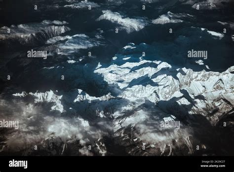 Aerial view of Alps Stock Photo - Alamy