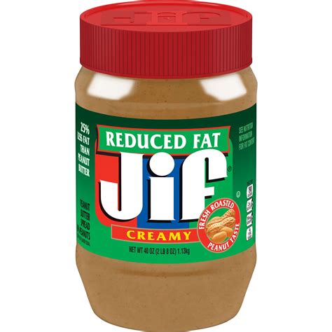 Jif Reduced Fat Creamy Peanut Butter Spread, 40-Ounce - Walmart.com - Walmart.com