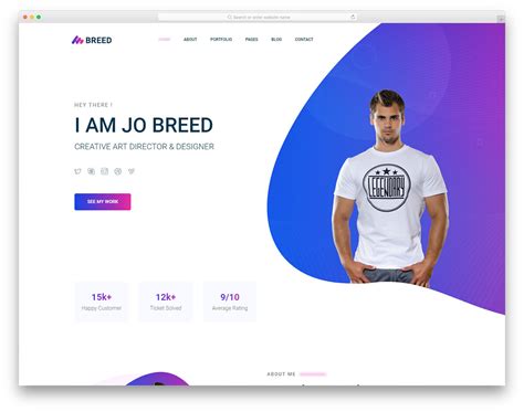 Breed2 - Best Personal Profile Website Template 2024 - Colorlib