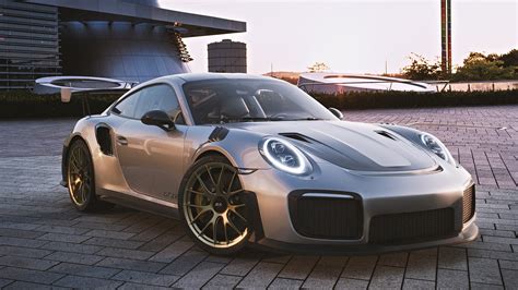 #433872 4K, urban, street, vehicle, Porsche 911, car, red cars, building, sports car, Porsche ...