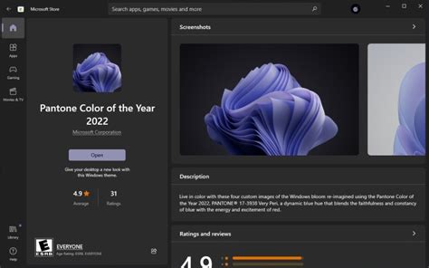 Download Windows 11 Pantone Color of the Year 2022 Theme