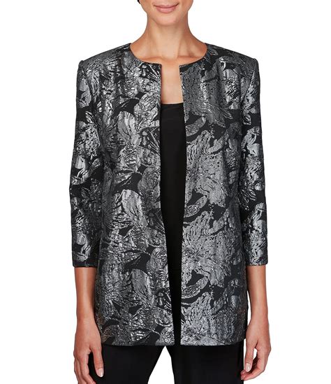 Alex Evenings Elongated Metallic Jacquard Twinset | Dillard's | Dressy tops for wedding, Dressy ...