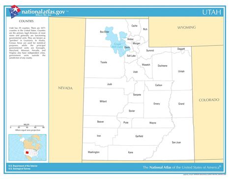 Utah State Counties Laminated Wall Map - Maps & Atlases