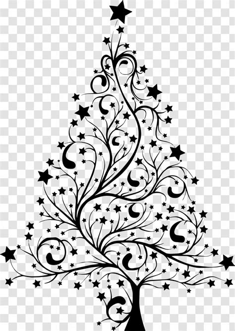 Christmas Tree Line Drawing - Ornament - Interior Design Coloring Book Transparent PNG