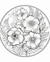 Embroidery Hoop And Flowers Coloring Page  Premium AI Generated Image sketch template
