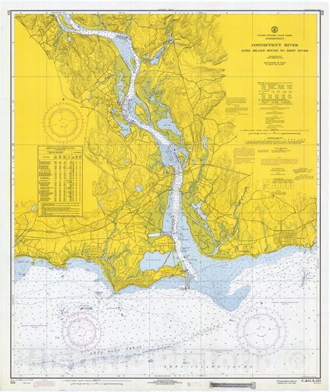 Historic Nautical Map - Connecticut River, 1970 NOAA Chart - Vintage W - Historic Pictoric